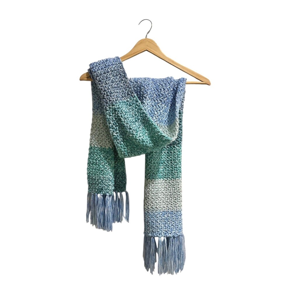 Lion Brand Mandala Ombré-Handmade Crochet Scarf “ Mantra”  (62 Inches)